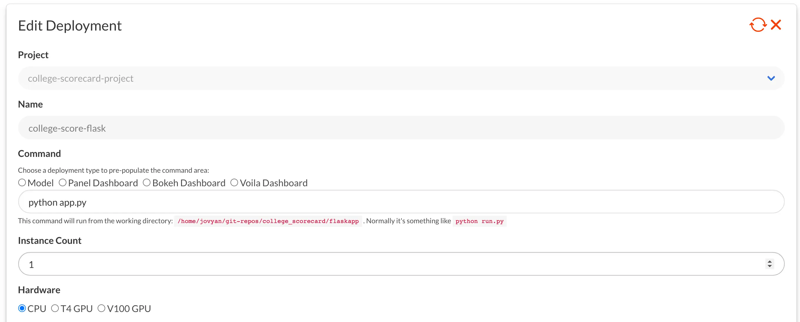 deployment flask setup