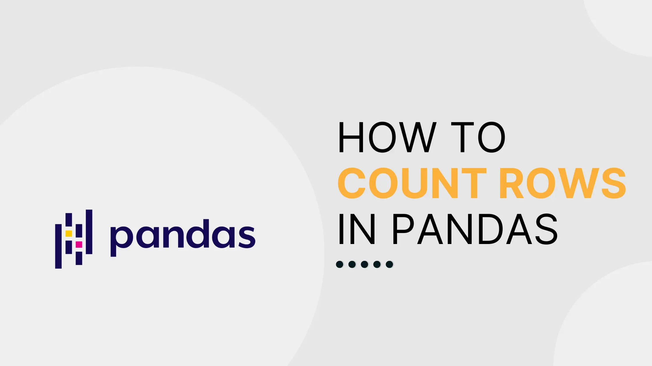 How to count rows in Pandas