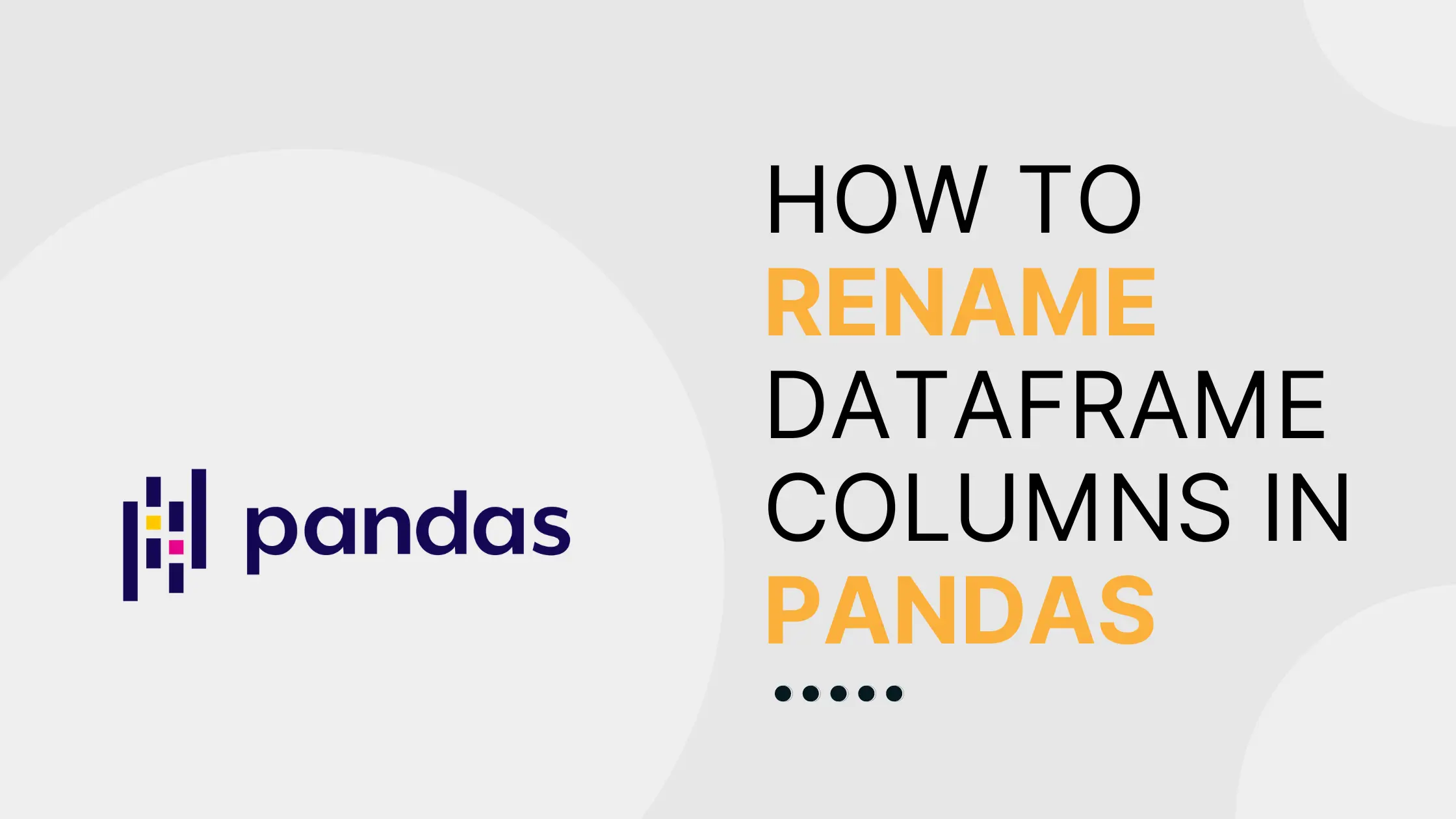 How to rename DataFrame columns in Pandas